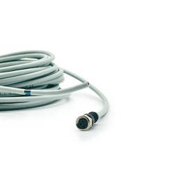 CONNETTORE M8, FEM 180° 3 PIN CON CAVO PVC GRIGIO 3 METRI