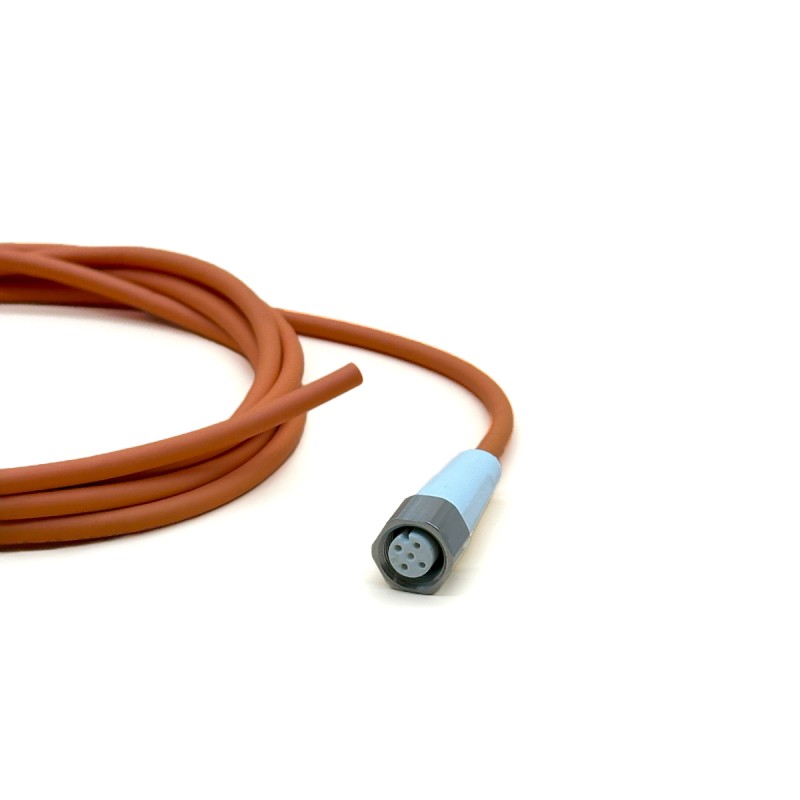 CONNETTORE M12 IP69K 5 POLI FEMMINA  180° 15 METRI