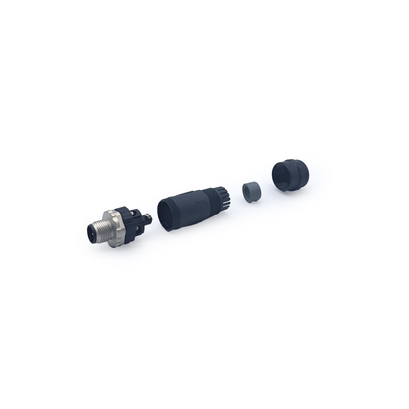 CONNETTORE M12 5 PIN MAS. DRITTO (180°)